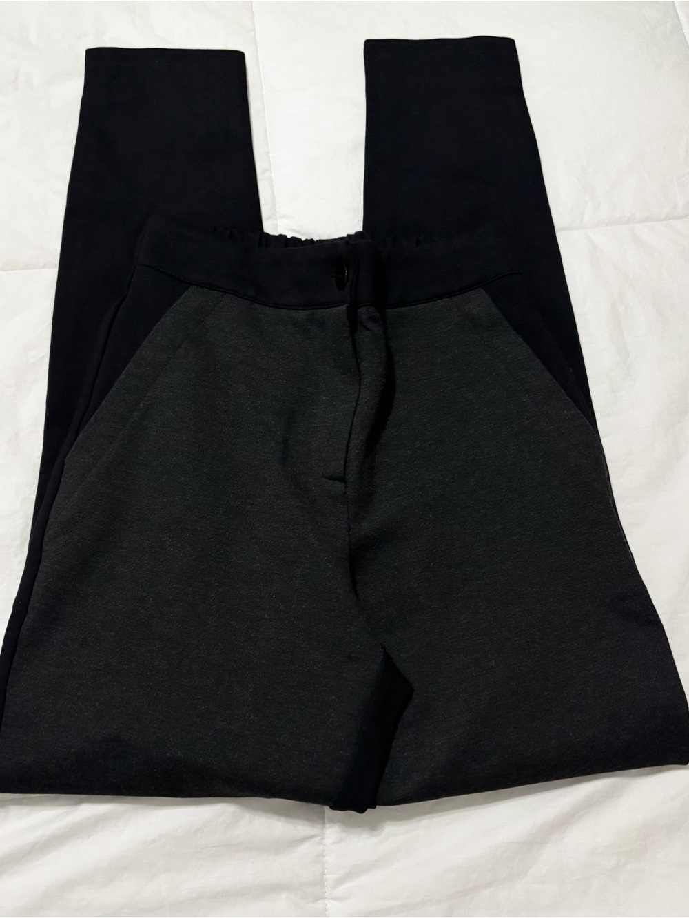 RUTI Black and Grey High Rise Trouser Pants